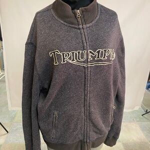 Lucky Brand Triumph Tiger M/C Men's Large Zip up sweater/jacket